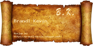 Brandl Kevin névjegykártya